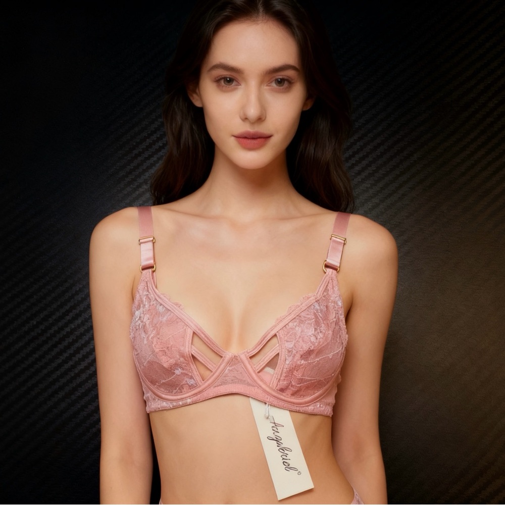 Angels Pink Lace Bra - Picture 4 of 7
